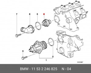 Термостат системы охлаждения 11 53 2 246 825 BMW