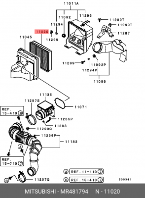 Фильтр воздушный MR481794 MITSUBISHI