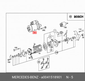 Стартер A0041518901 MERCEDES BENZ