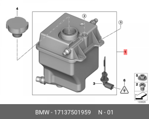 Бачок расширительный системы охлаждения 17 13 7 501 959 BMW