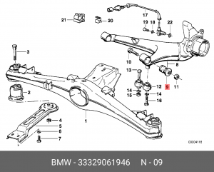 Сайлентблоки подвески (комплект) 33 32 9 061 946 BMW