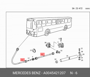 Деталь A 004 542 12 07 MERCEDES BENZ