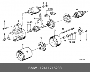 Стартер 12 41 1 715 238 BMW