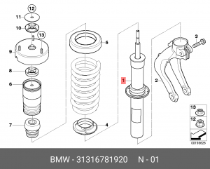Амортизатор подвески 31 31 6 781 920 BMW