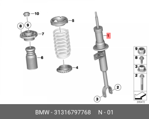 Амортизатор подвески 31 31 6 797 768 BMW