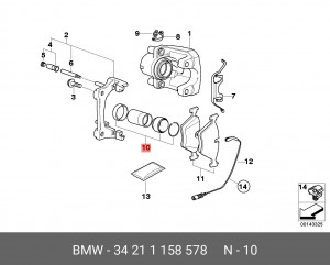 Суппорт тормозной (ремкомплект) 34 21 1 158 578 BMW