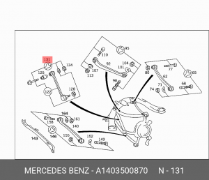 Болт крепления A 140 350 08 70 MERCEDES BENZ