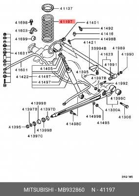 Пружина подвески MB932860 MITSUBISHI