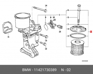 Фильтр масляный двигателя 11 42 1 730 389 BMW