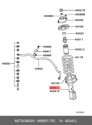 Набор для для регулировки передних стоек подвески MB891755 MITSUBISHI
