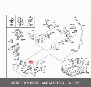 Насос электрический топливной системы A0014701294 MERCEDES BENZ
