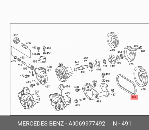 Ремень приводной A0069977492 MERCEDES BENZ