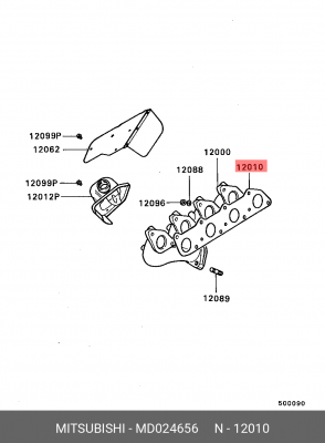 Прокладка выпускного коллектора MD024656 MITSUBISHI