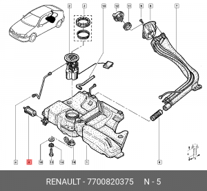 Фильтр топливный 7700820375 RENAULT