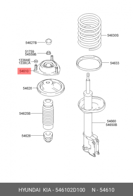 Опора амортизатора подвески 546102D100 HYUNDAI KIA