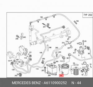 Фильтр топливный A6110900252 MERCEDES BENZ
