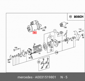 Стартер A0031519801 MERCEDES BENZ