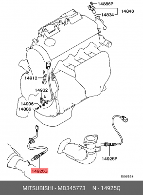 Датчик кислородный (лямбда-зонд) MD345773 MITSUBISHI