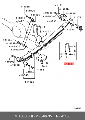Фиксатор пружины подвески MR548635 MITSUBISHI