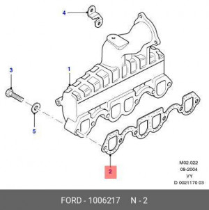 Прокладка впускного коллектора 1 006 217 FORD