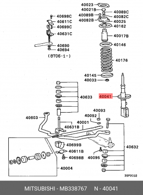 Набор для для регулировки передних стоек подвески MB338767 MITSUBISHI