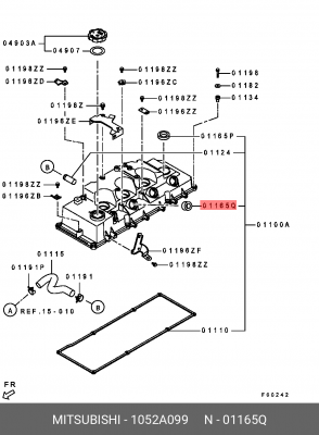 Накладка крышки клапанов 1052A099 MITSUBISHI