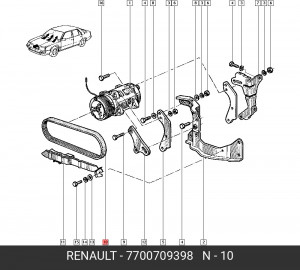 Ремень приводной 7700709398 RENAULT