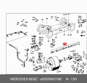Цилиндр тормозной главный (ремкомплект) A 000 586 51 88 MERCEDES BENZ