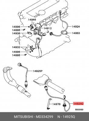 Датчик кислородный (лямбда-зонд) MD334299 MITSUBISHI
