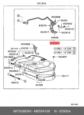 Насос электрический топливной системы в сборе MB554100 MITSUBISHI