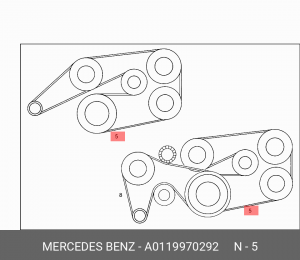Ремень приводной A0119970292 MERCEDES BENZ