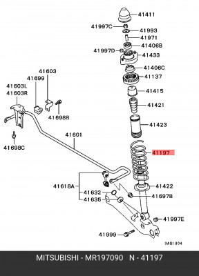 Пружина подвески MR197090 MITSUBISHI