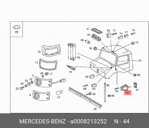Выключатель концевой двери A0008213252 MERCEDES BENZ