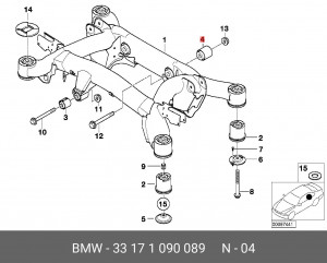 Подушка резиновая 33 17 1 090 089 BMW