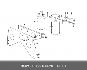Насос электрический топливной системы 16 12 2 160 628 BMW