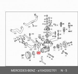 Насос - помпа системы охлаждения ДВС A1042002701 MERCEDES BENZ