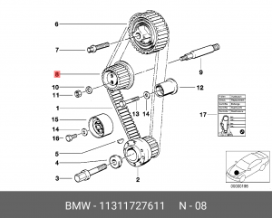 Ролик ремня ГРМ 11 31 1 727 611 BMW