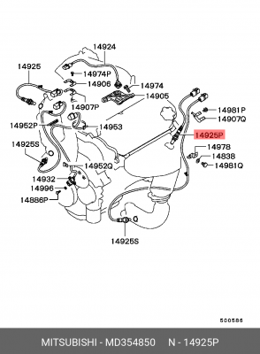 Датчик кислородный (лямбда-зонд) MD354850 MITSUBISHI