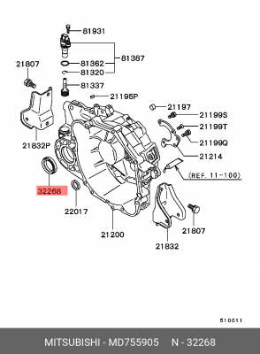 Сальник КПП MD755905 MITSUBISHI