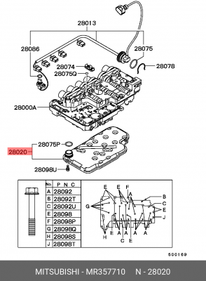 Фильтр масляный АКПП MR357710 MITSUBISHI