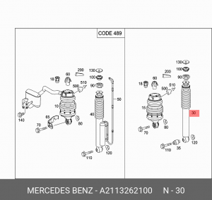 Амортизатор подвески A2113262100 MERCEDES BENZ