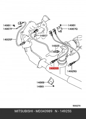 Датчик кислородный (лямбда-зонд) MD343989 MITSUBISHI