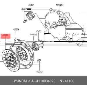 Диск сцепления 4110034020 HYUNDAI KIA