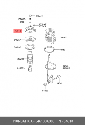 Опора амортизатора подвески 54610-3A000 HYUNDAI KIA