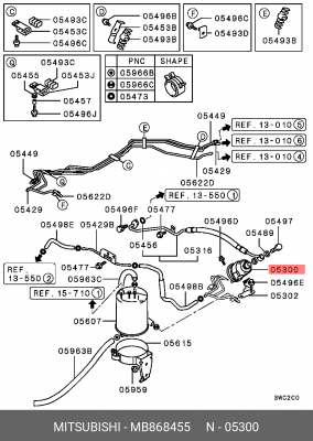 Фильтр топливный MB868455 MITSUBISHI