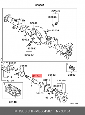 Подшипник полуоси (комплект) MB664587 MITSUBISHI