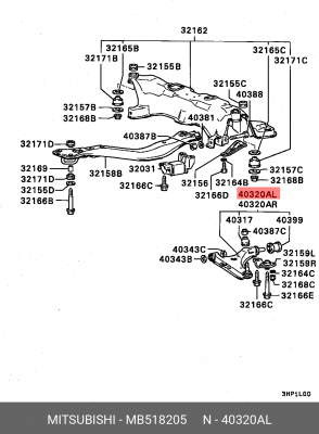 Рычаг подвески MB518205 MITSUBISHI