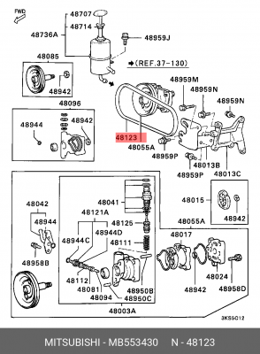 Ремень приводной MB553430 MITSUBISHI
