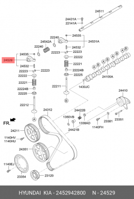 Коромысло - рокер клапана 2452942800 HYUNDAI KIA