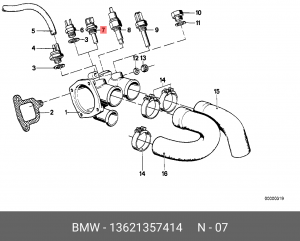 Датчик температуры охлаждающей жидкости 13 62 1 357 414 BMW